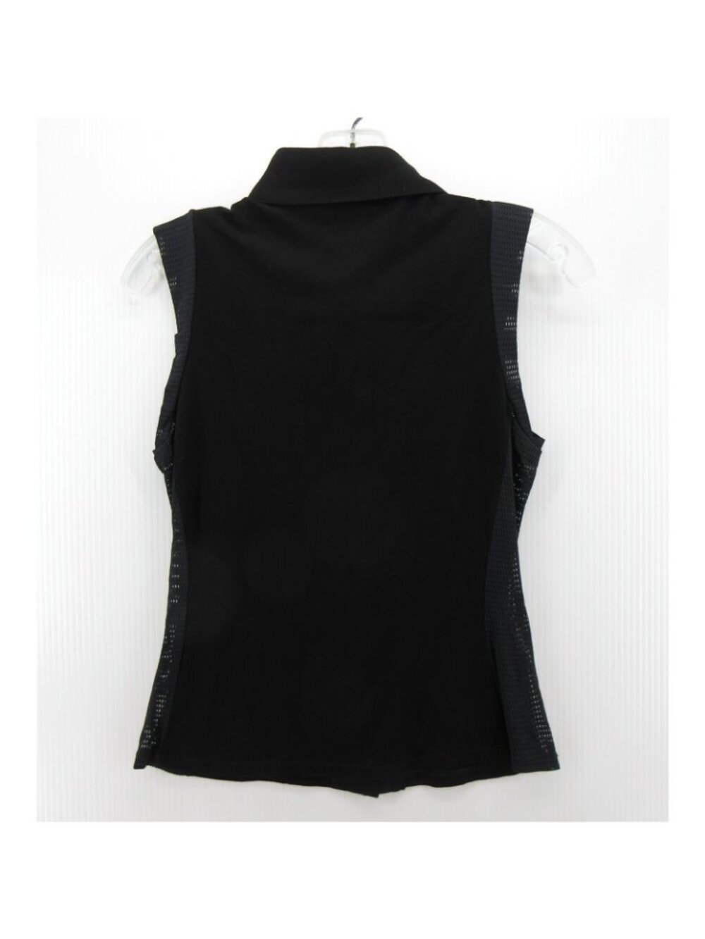 Rayure Top 44 Blouse Tank Button Up Sport Chic Mesh Trim US 12 NEW - Picture 7 of 12